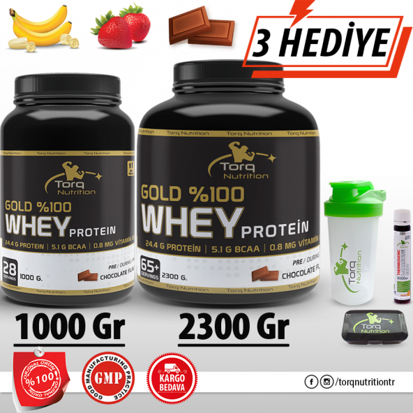 Torq Gold Whey Protein Tozu 1000 Gr ve 2300 Gr Seçeneği SKT: 11/2020