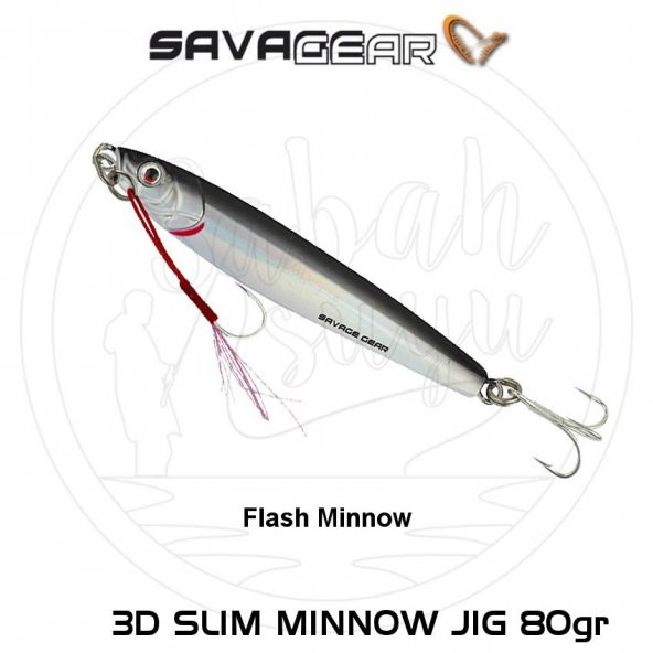 Savage Gear 3D Slim Minnow Jig 80g Flash Minnow