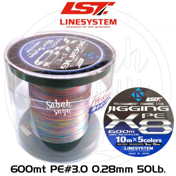 Linesystem Jigging X8 İp Misina PE 3.0 0.28mm 50lb 600mt