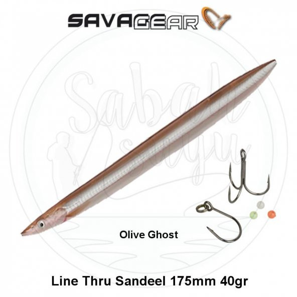 Savage Gear 3D Line Thru Sandeel 175mm 40g 03 Olive Ghost