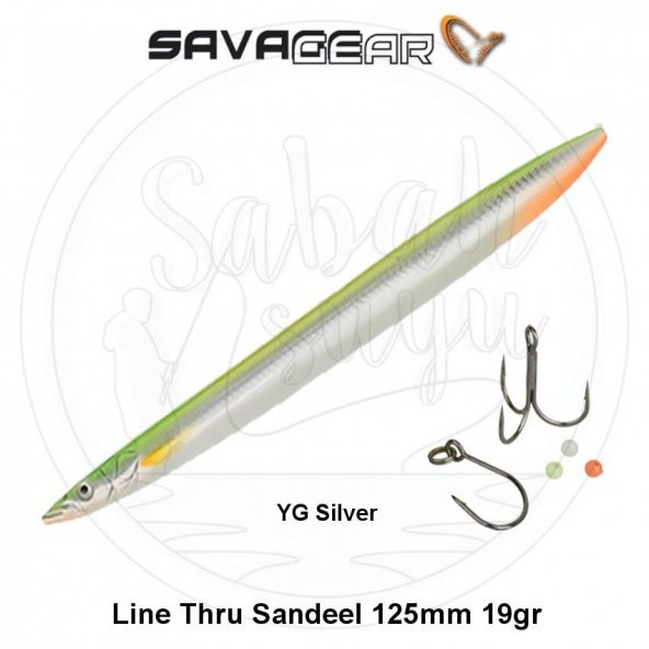 Savage Gear 3D Line Thru Sandeel 125mm 19g 05 YG Silver