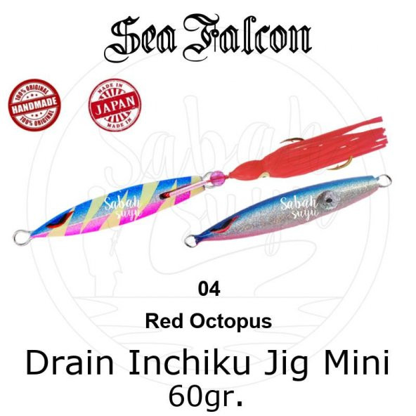 Sea Falcon Drain Inchiku Mini 60gr. 04 Red Octopus