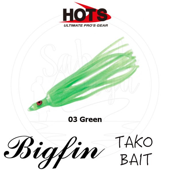 Hots Big Fin Taco Bait Silikon Ahtapot 03 Green