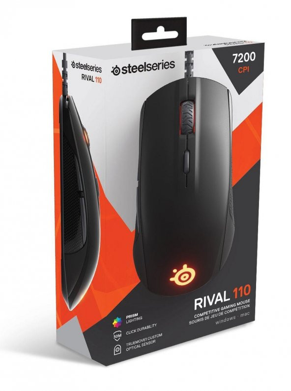 Steelseries Rival 110 Gaming Mouse Oyuncu Mouse Siyah