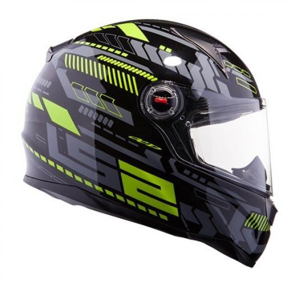 LS2 FF396 Ft2 Tron Neon Sarı Kask - 2