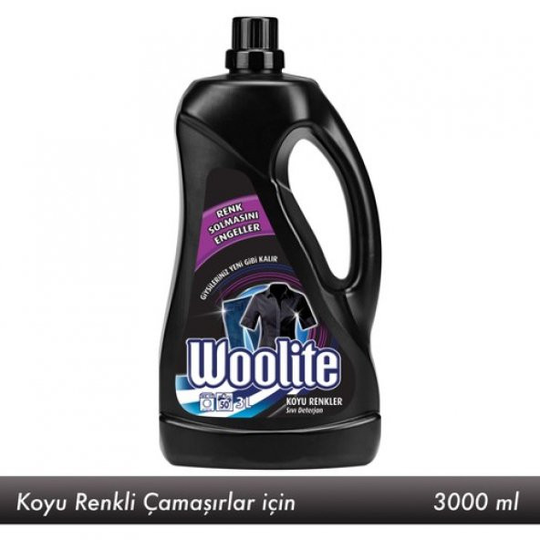 Woolite Koyu Renkler 3000 ml Sıvı Çamaşır Deterjanı