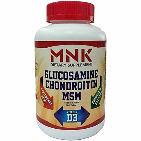 Mnk Glucosamine Chondroitin Msm Hyaluronic Acid Boswellia Vit.D3 180 tablet Amerika İthal