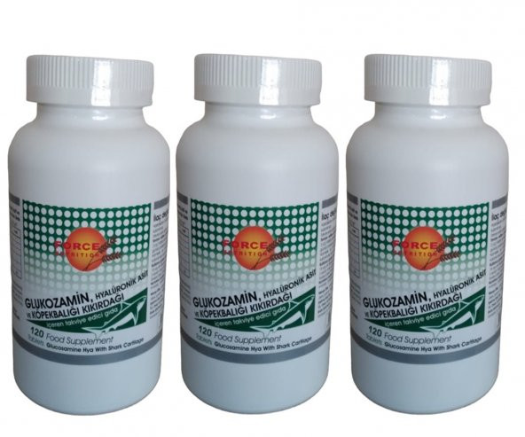 Force Nutrition Glukozamin Hyaluronik Asit Köpek Balığı Kıkırdağı Akgünlük Vitamin D3 120 Tablet