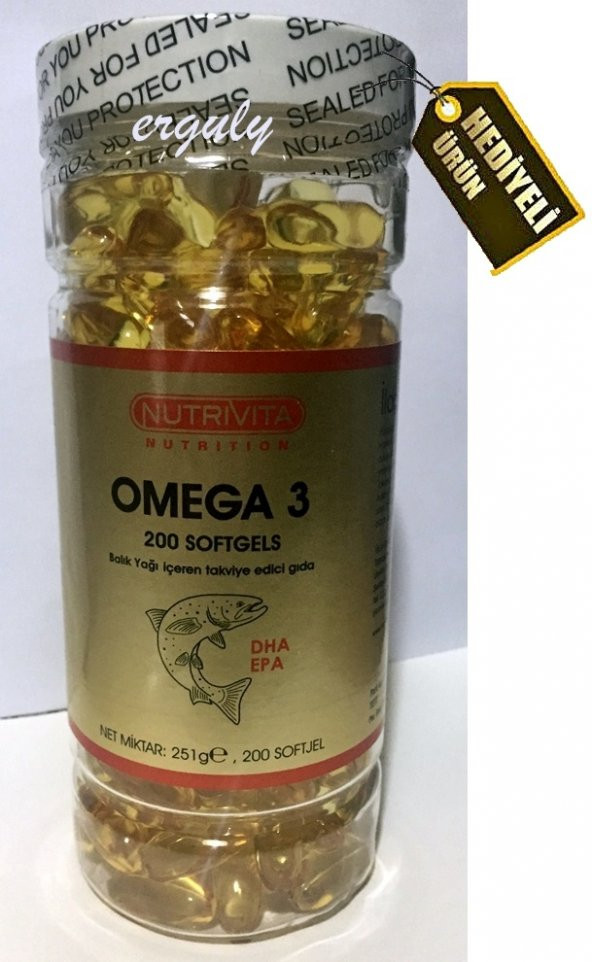 Nutrivita Nutrition Omega 3 Balıkyağı 200 Softgel