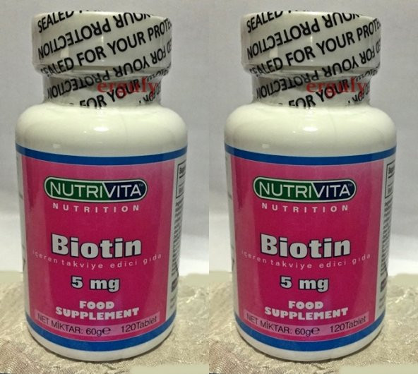 Nutrivita Nutrition Biotin 5 mg -2 kutu
