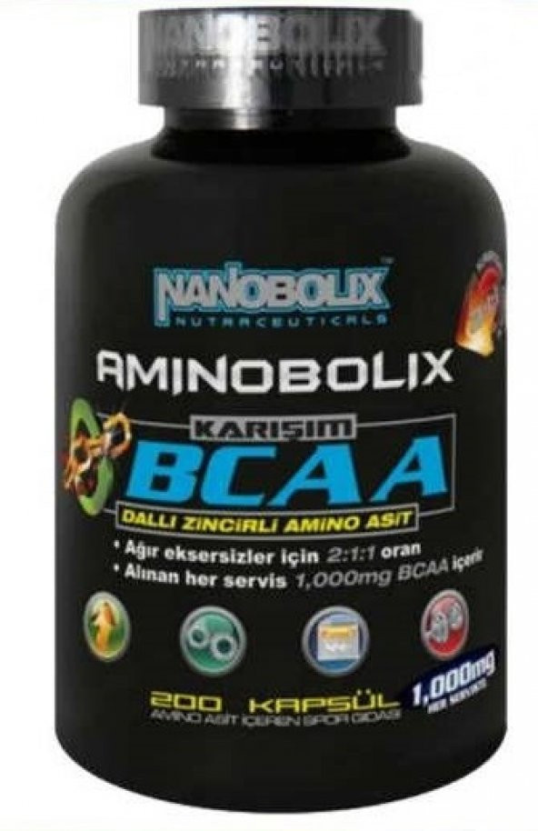 NANOBOLİX Aminobolix Bcaa 200 Kapsul 1000 Mg