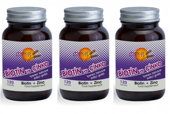 Meka Nutrition Biotin Zinc 120 tablet 3 kutu