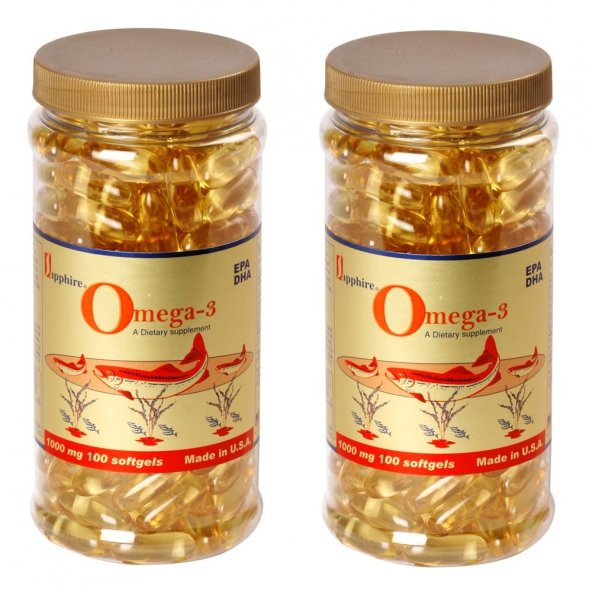 Sapphire Omega 3 1000 mg 200 softgel 2 kutu