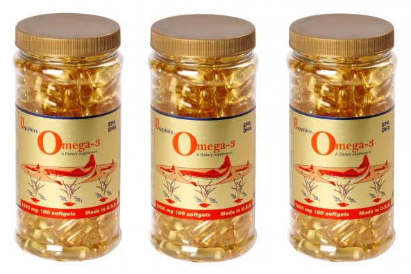 Sapphire Omega 3 1000 mg 200 softgel 3 Kutu