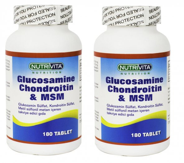 Nutrivita Nutrition Glucosamine Chondroitin Msm 180 tablet 2 Kutu İNDİRİMDE
