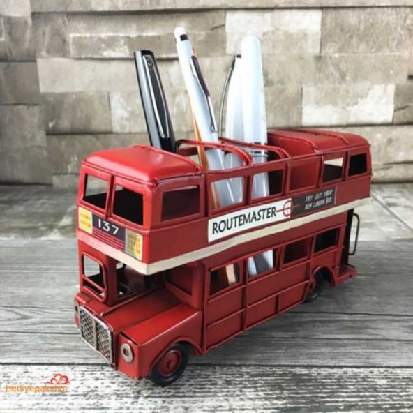 Metal Kalemlik London Bus