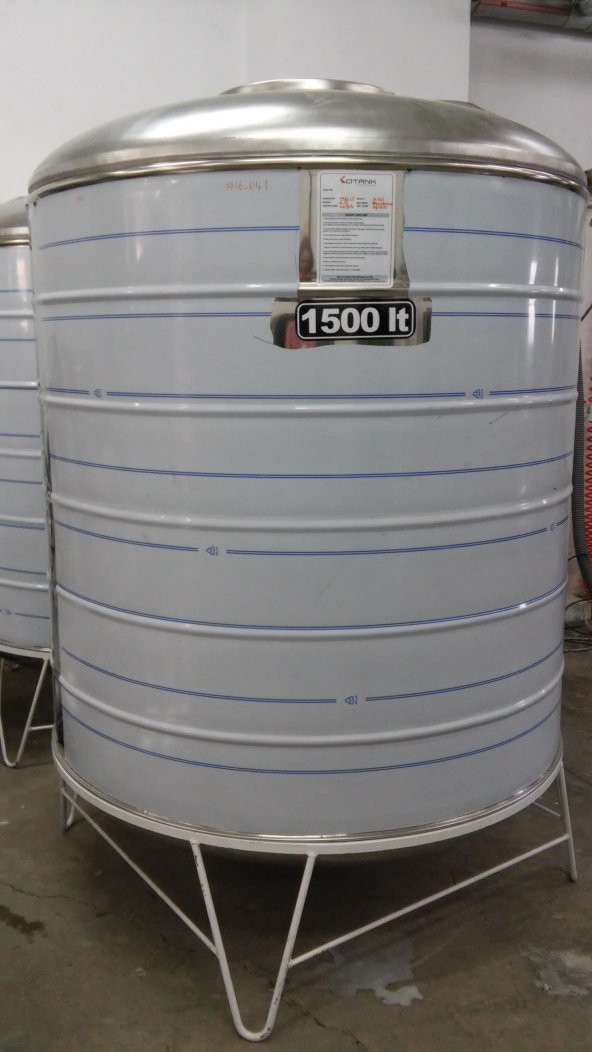 1500LT KAPASİTELİ PASLANMAZ SU DEPOSU (AISI 304 KALİTE) - 2