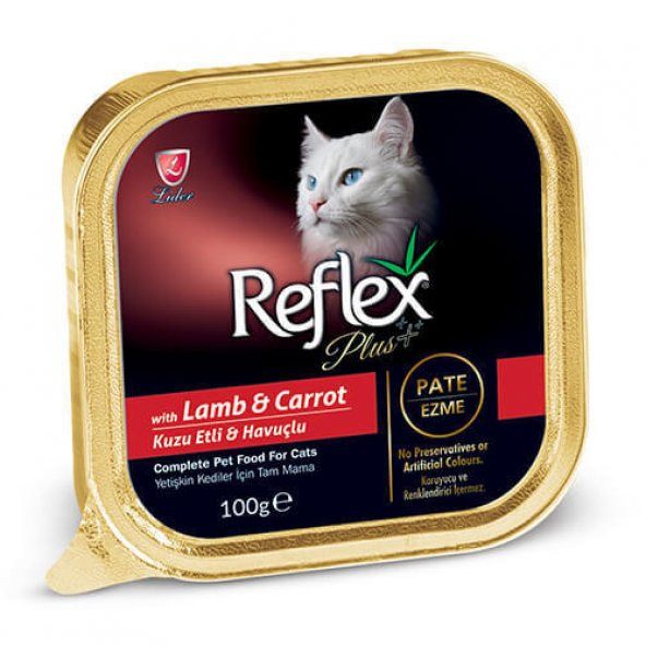 Reflex Plus Kıyılmış Kuzu Etli ve Havuçlu Konserve Kedi Maması 10