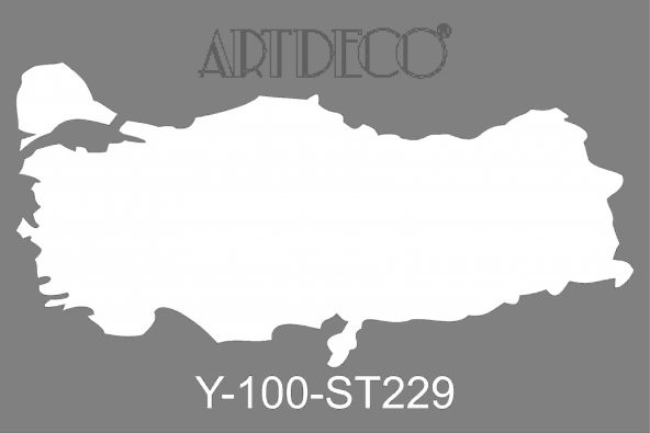 Artdeco Stencil A4  21x29cm Türkiye ST229