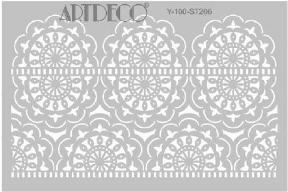 Artdeco Stencil A4 21x29cm Dantel-1 -ST206