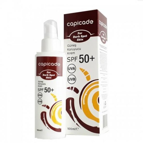 Capicade Lekeli Ciltler Spf 50+  Güneş Koruyucu Krem 100 ml