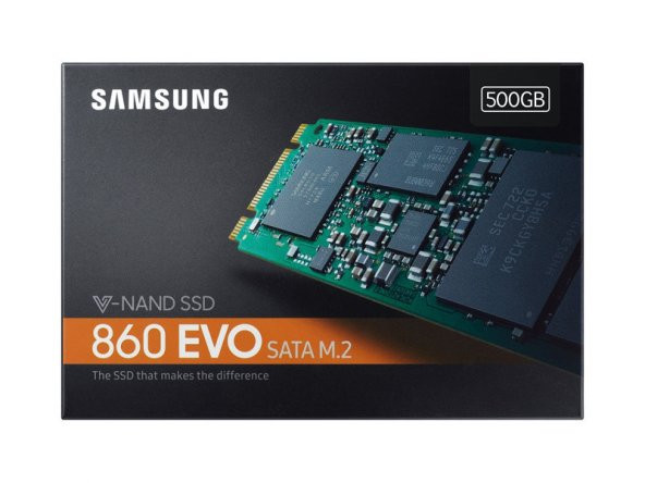 500GB SAMSUNG 860 550/520MB/s EVO M.2 MZ-N6E500BW - 1