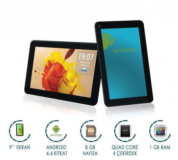 Dextel 9" inc 4 Çekirdek 8GB 1GB HD Tablet Dex-99