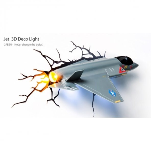 3D Jet Fighter 3D Deco Light 3D Dekoratif Duvar Lambası
