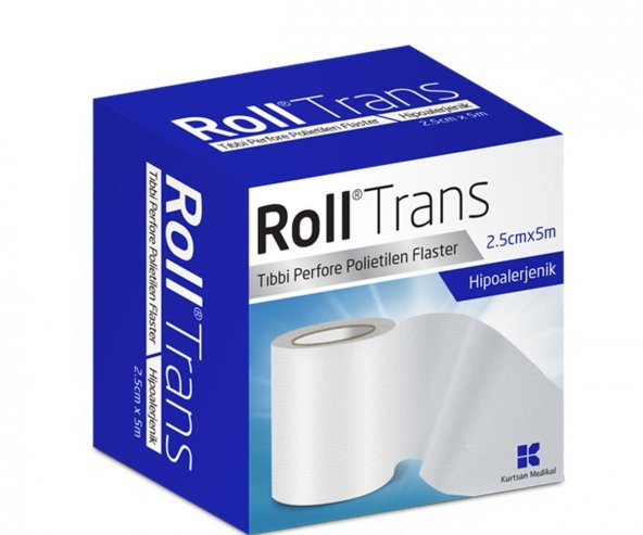 Roll Trans Şeffaf Perfore Polietilen Flaster 2.5Cm X 5M