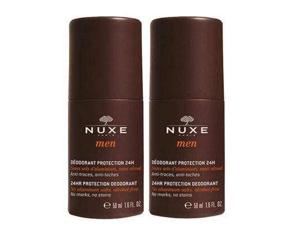 Nuxe 24 Saat Koruma Sağlayan Erkek Deodorant 24H 2 x 50 Ml