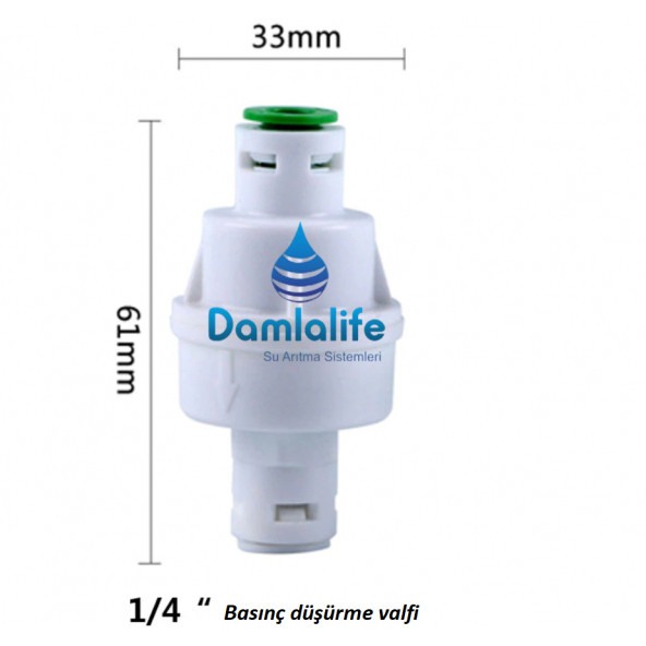 Pompasız Model Su Arıtma Cihazları İçin 65 PSİ Basınç Düşürücü - 2
