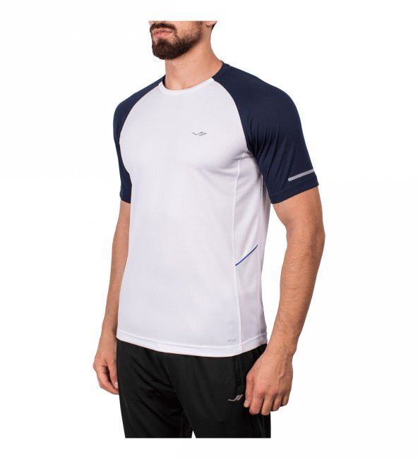 Lescon 18B-1059 Beyaz Koyu Lacivert Erkek T-Shirt