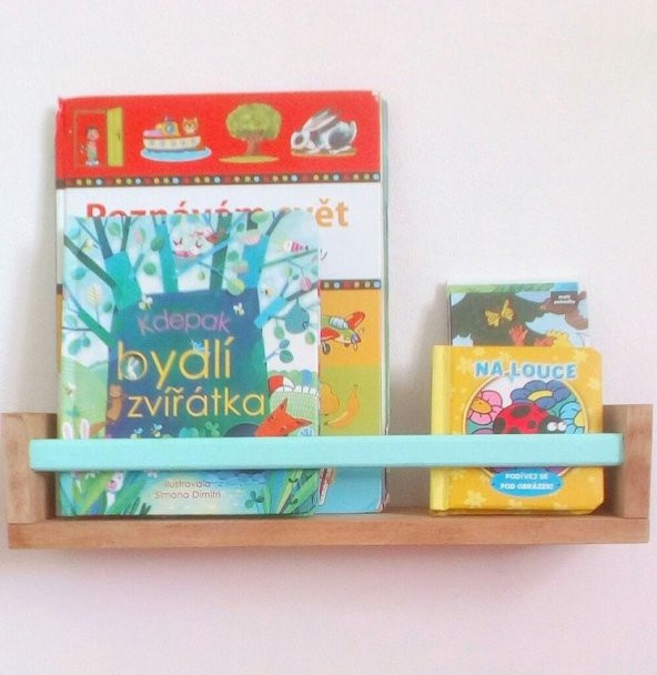 Ceebebek Ahşap Duvar Raf Bebek Çocuk Odası Montessori Kitaplık 1MCUB40 Ücretsiz Kargo