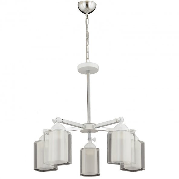 Trendylight Efsun 5 Li Beyaz Renkli Aşağı Bakan Klasik-Modern Avize