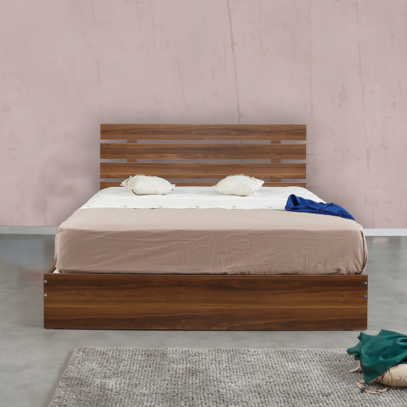 Huga Çift Kişilik Ahşap Karyola 180x200 , Ceviz - 3
