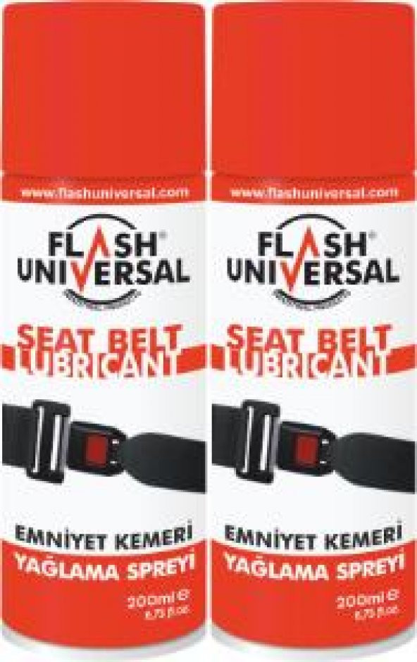 2Lİ SET FLASH UNİVERSAL EMNİYET KEMERİ YAĞLAMA SPREYİ 200 ML