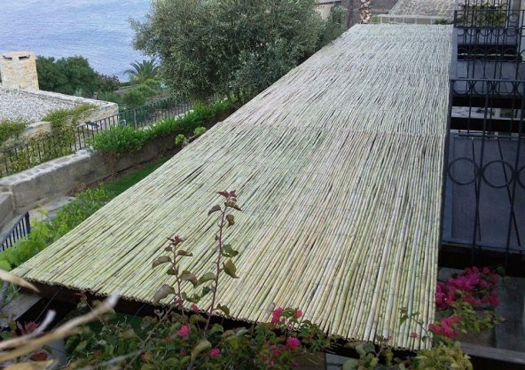 Bambu Cit 1x4,5= 4,5 m2 Kamış Çit Dekoratif Çit Rulo Bambu çit Hasır Çit - 3