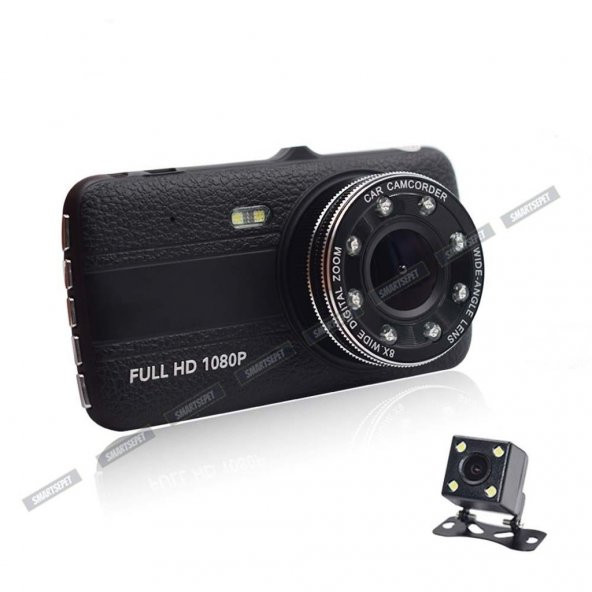 Angeleye 521 FullHD 1080p Çift Kamera Araç İçi Güvenlik Kamerası