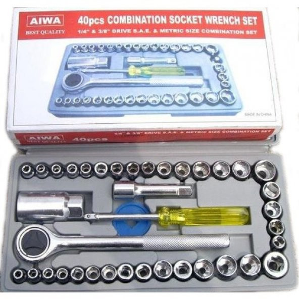 Aiwa 40 Parça 1/4 - 3/8 Lokma Takımı - 1