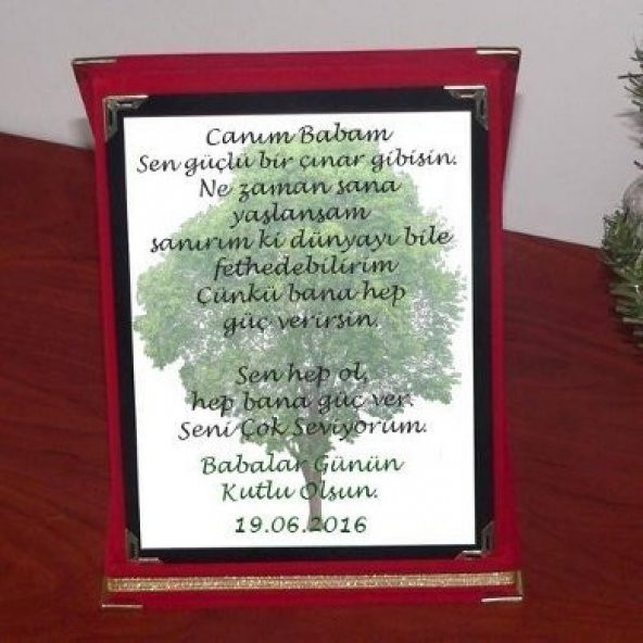 Babalara Özel Baskılı Plaket - 2