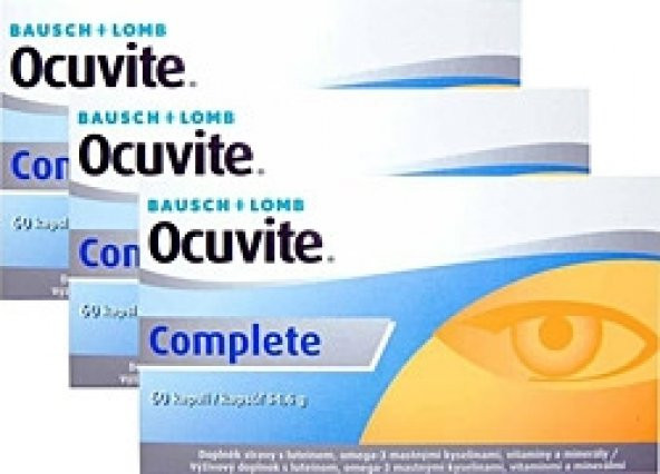 Ocuvite Bausch & Lomb Complete 3 Adet 60 Kapsül SKT:10/2020