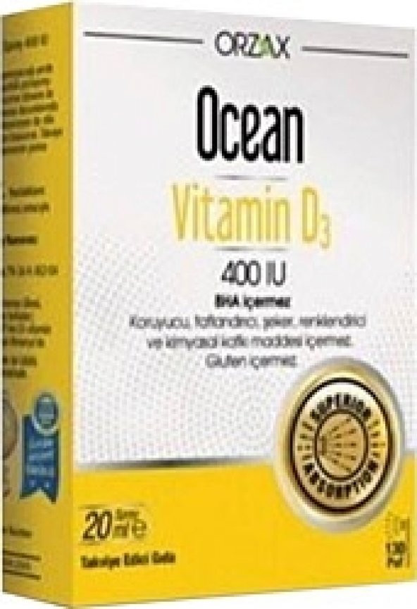 Ocean Vitamin D3 400 IU 20 ml Sprey SKT:01/2020
