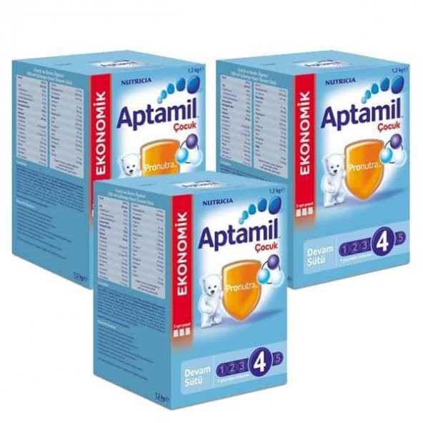 Aptamil 4 Çocuk Sütü 1200 gr 3lü Paket SKT:10/2019
