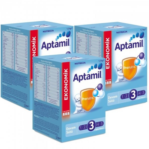 Aptamil 3 Devam Sütü 1200 gr 3lü Paket SKT.10/2019