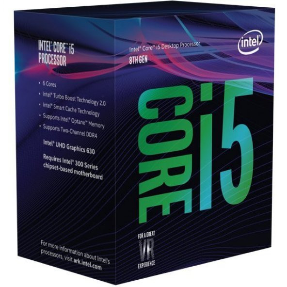 Intel Coffeelake Core I5 8500 3.0Ghz 1151P 9Mb Box (65W) Uhd630 İ