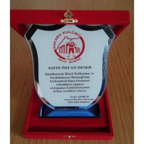 KİŞİYE ÖZEL BASKILI CAM PLAKET - 2