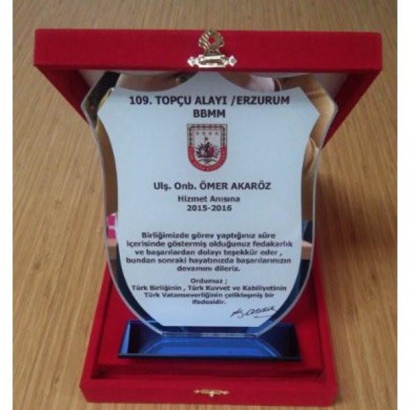 KİŞİYE ÖZEL BASKILI CAM PLAKET - 3