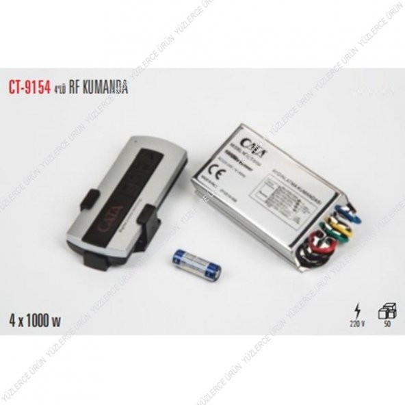 Cata CT-9154 4X1000 Watt 4lü Rf  Aydınlatma Avize Işık Kumandası