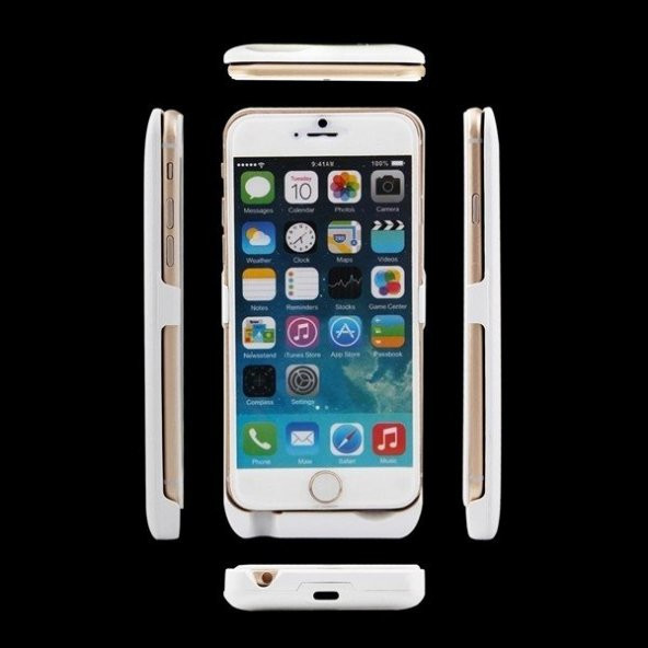 iPhone 6 Şarjlı Kılıf Beyaz