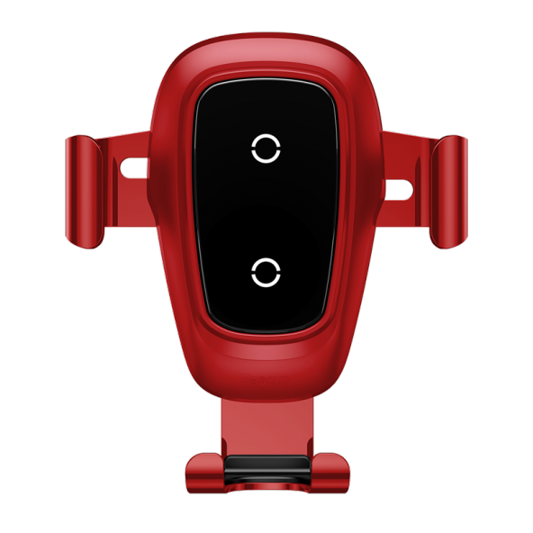 Baseus iPhone 8  Gravity Metal Wireless Araç Şarj Cihazı Kırmızı